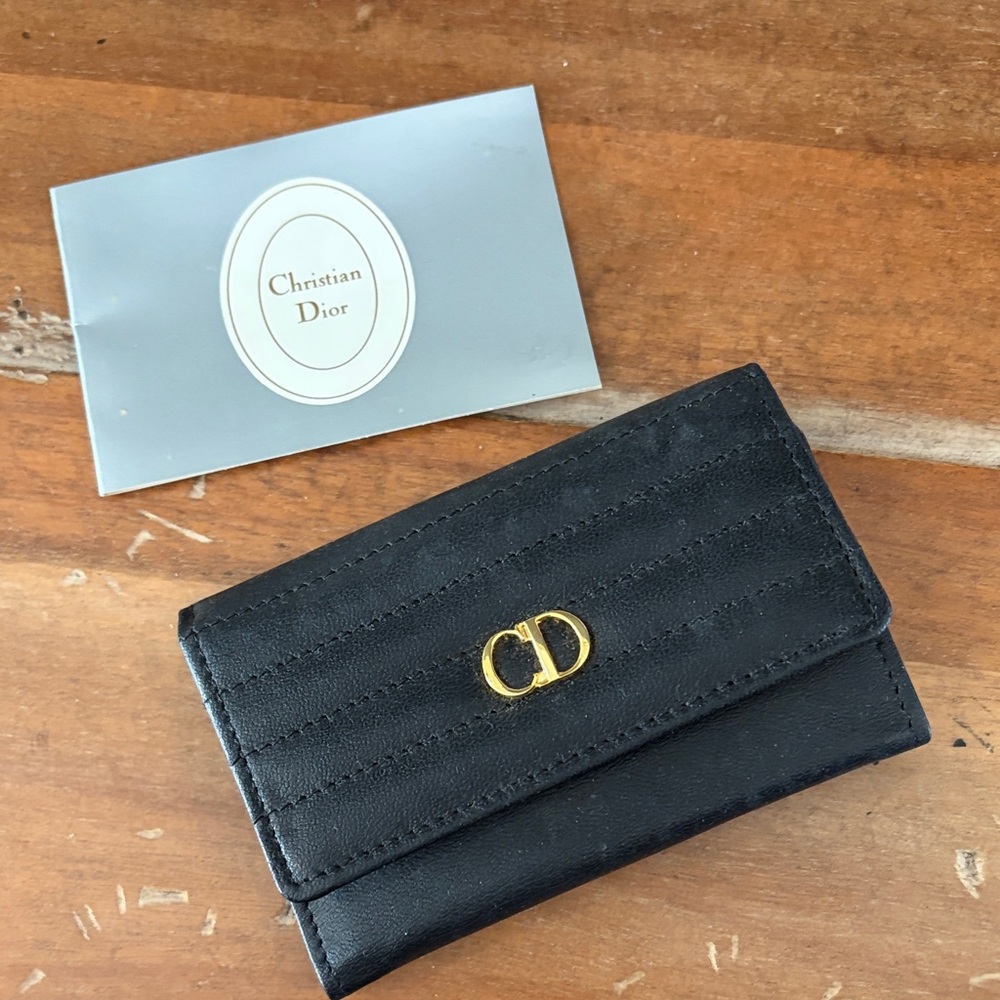 Vintage *** Dior Black and Gold Key Holder
